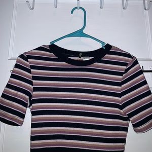 striped body con dress